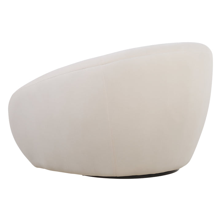 DESOTO VELVET UPHOLSTERED SWIVEL CHAIR