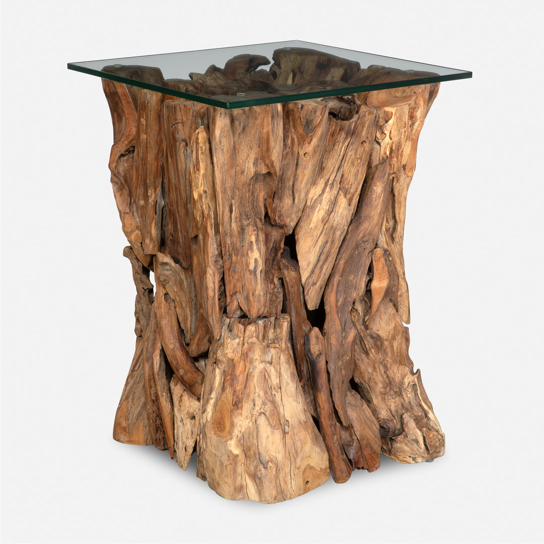 ROZEL TEAK WOOD END TABLE