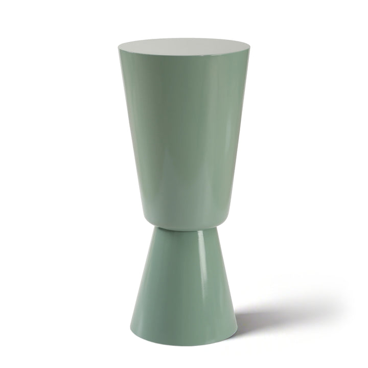 SABETHA HIGH GLOSS GREEN LACQUER DRINK TABLE