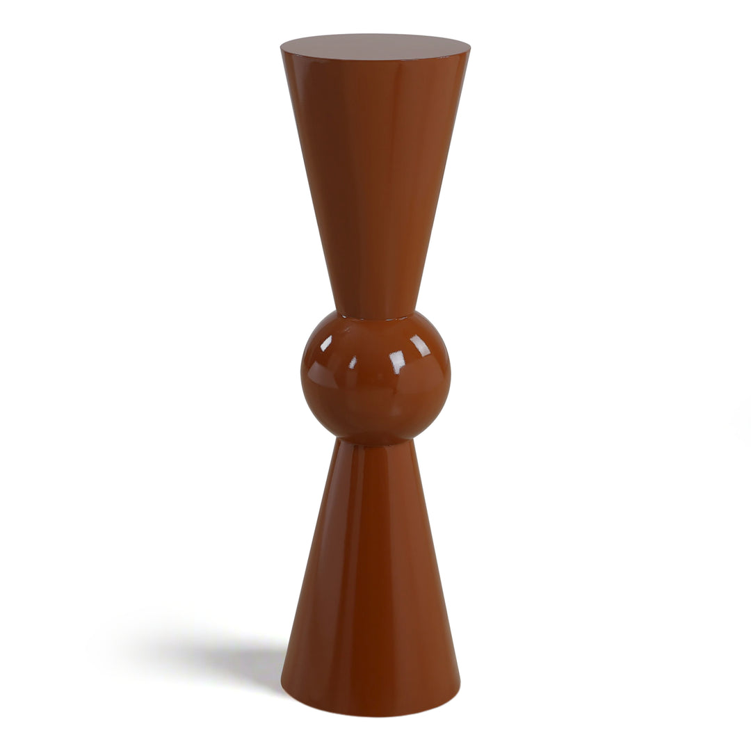 HEPLER GLOSS TERRACOTTA LACQUER DRINK TABLE