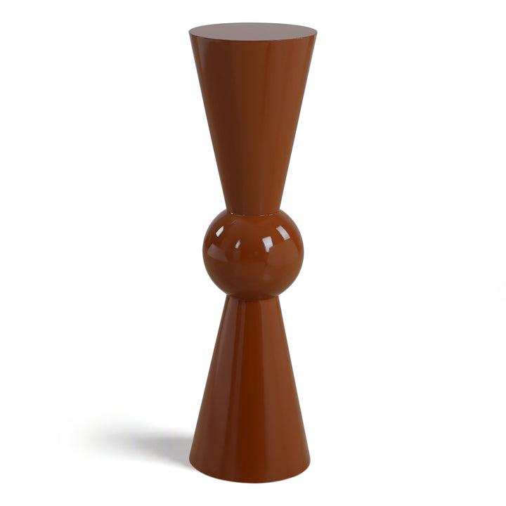 HEPLER GLOSS TERRACOTTA LACQUER DRINK TABLE