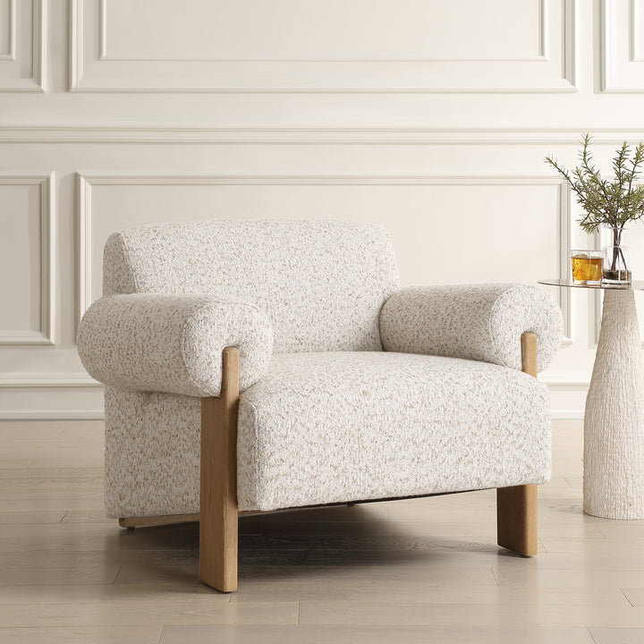 JUNCTURE FLAX MULTI BOUCLE UPHOLSTERED ARM CHAIR