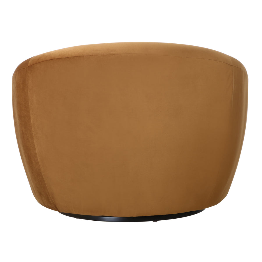 DESOTO VELVET UPHOLSTERED SWIVEL CHAIR