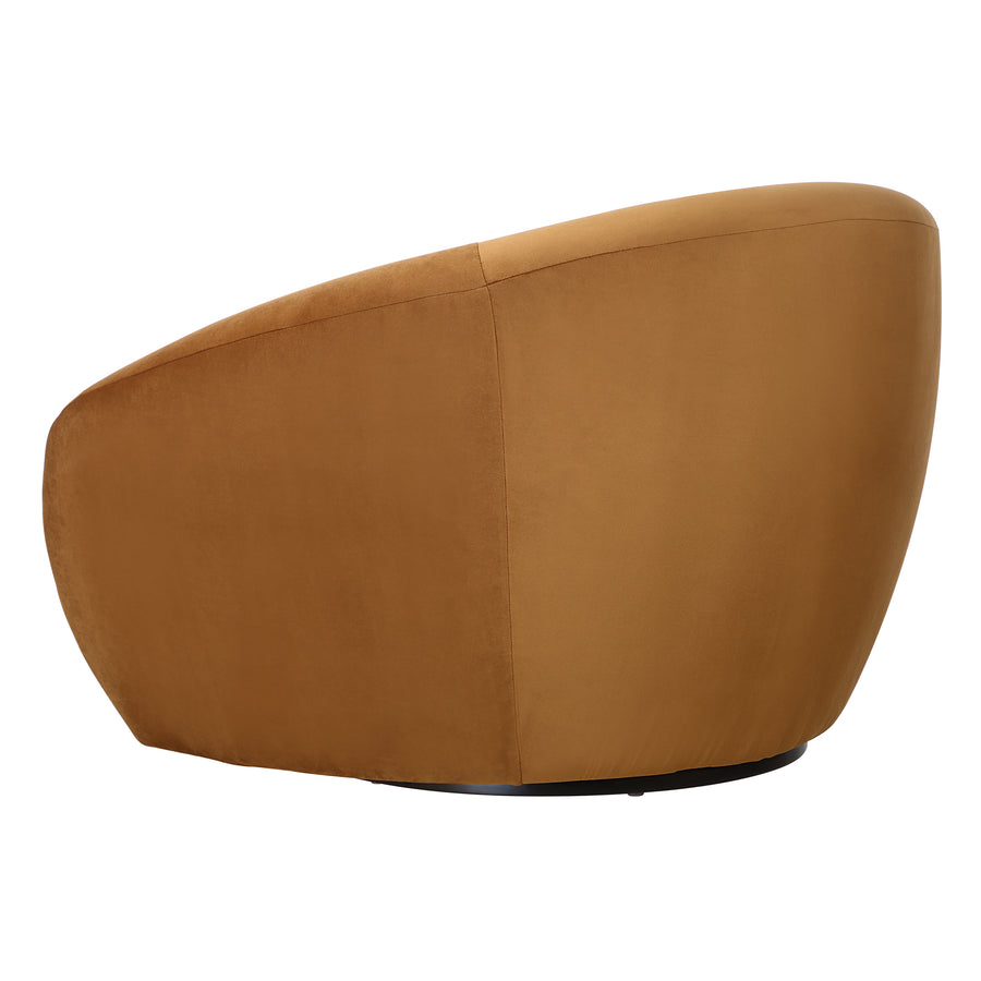DESOTO VELVET UPHOLSTERED SWIVEL CHAIR