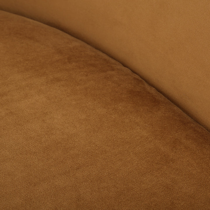 DESOTO VELVET UPHOLSTERED SWIVEL CHAIR