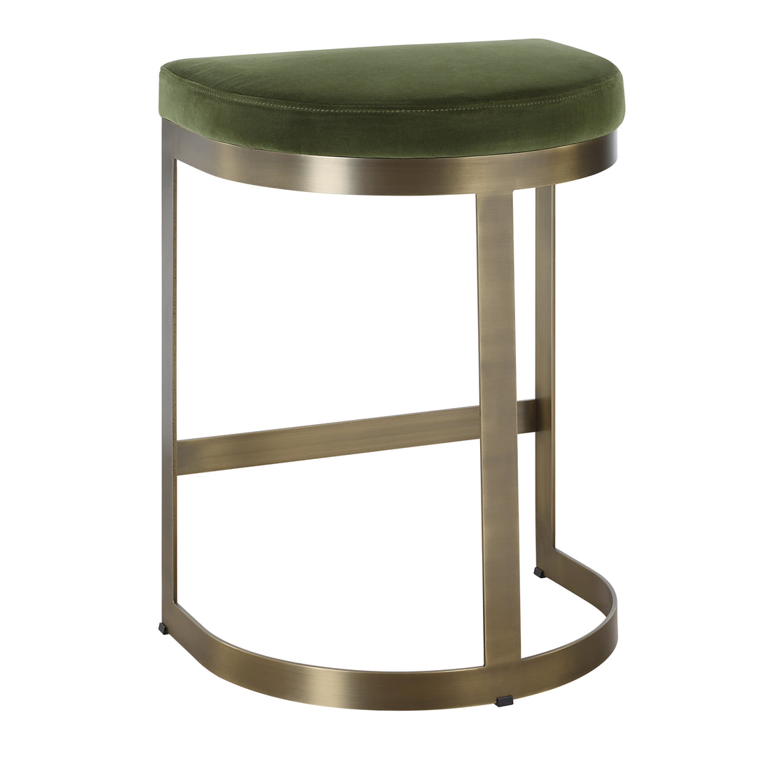 IVANNA BRASS MOSS COUNTER STOOL