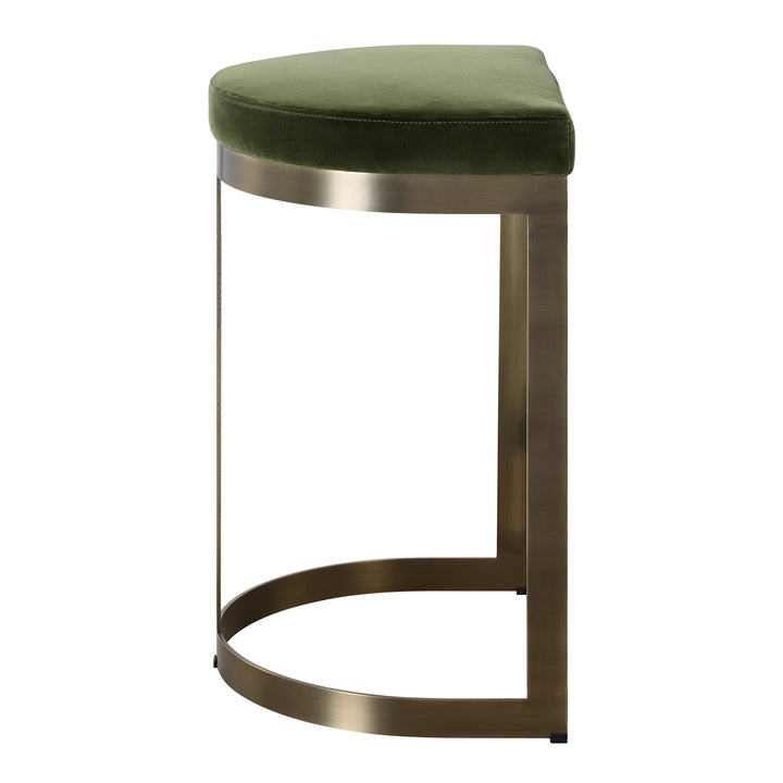 IVANNA BRASS MOSS COUNTER STOOL