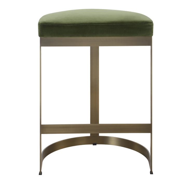 IVANNA BRASS MOSS COUNTER STOOL