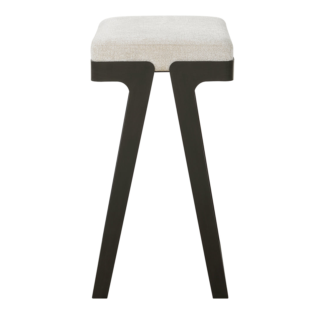 HOVER IVORY CHENILLE COUNTER STOOL