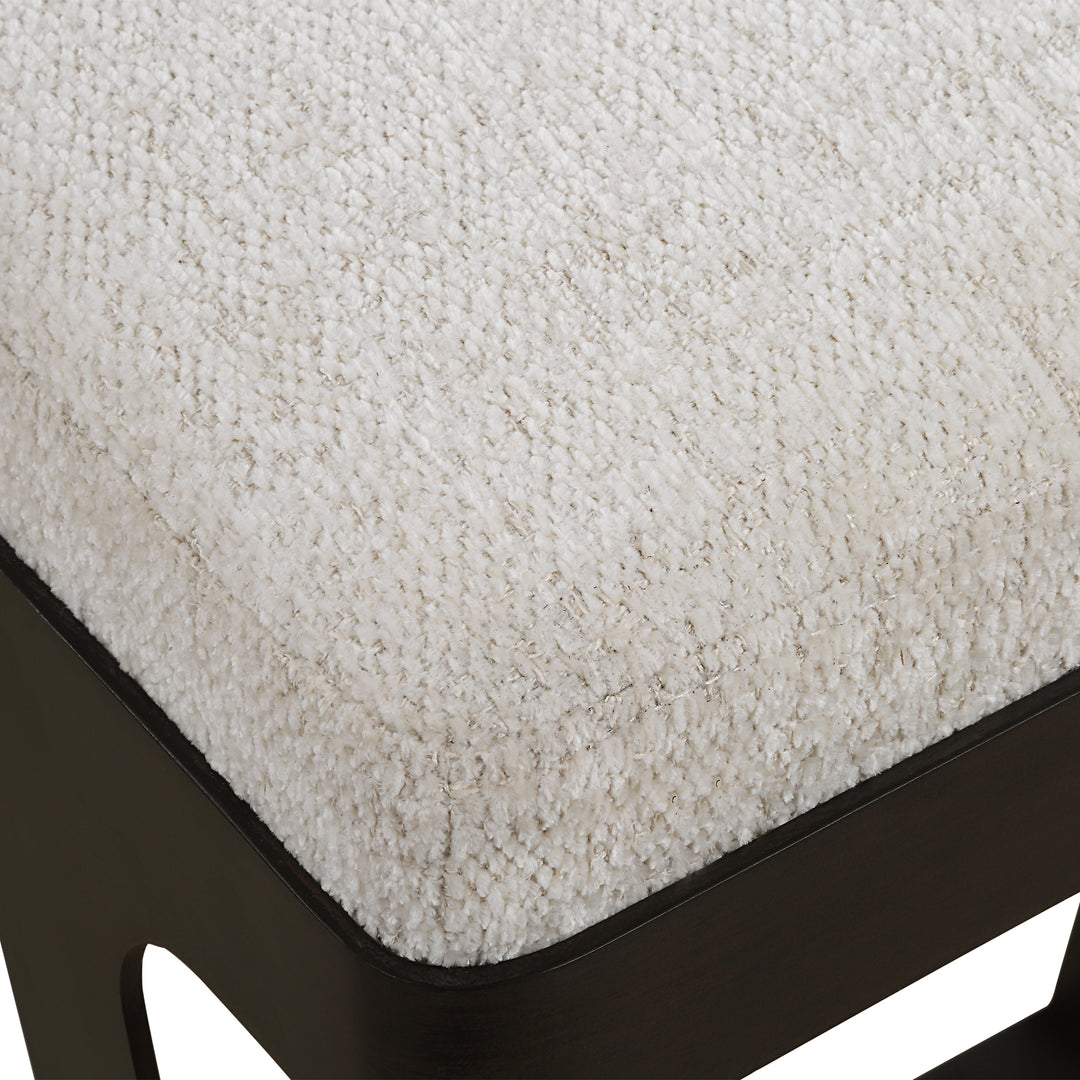 HOVER IVORY CHENILLE COUNTER STOOL