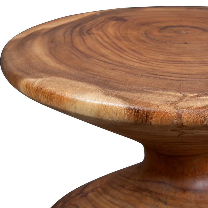 SUAR WOOD HOURGLASS ACCENT TABLE