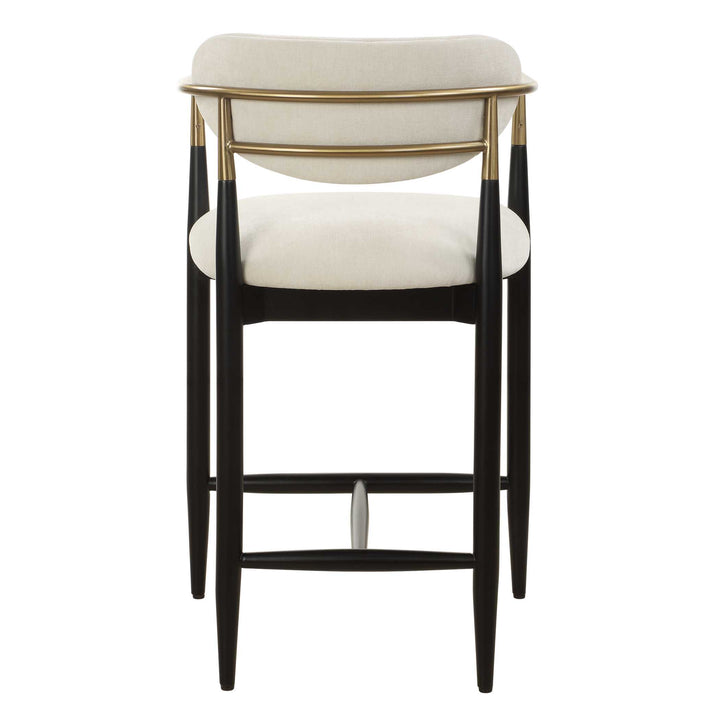 MOXIE OFF-WHITE VELVET COUNTER STOOL