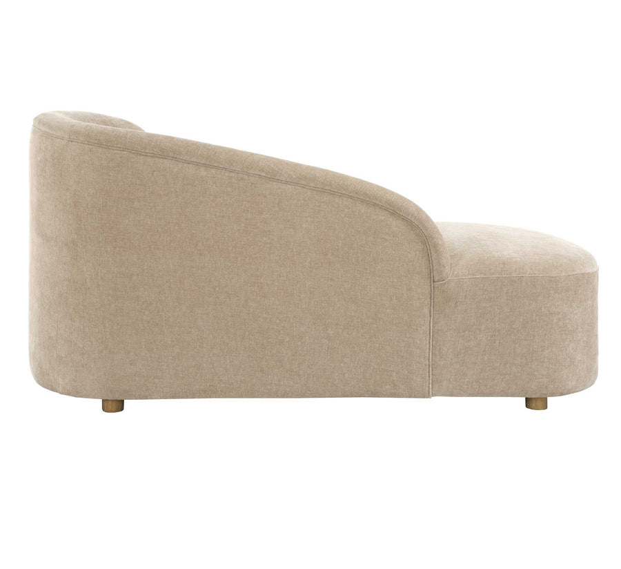 FAE FLAX VELVET UPHOLSTERED CHAISE LOUNGE