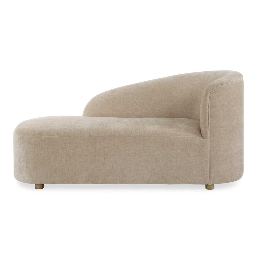 FAE FLAX VELVET UPHOLSTERED CHAISE LOUNGE