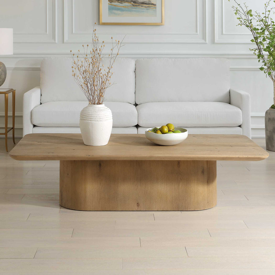 CAMERON AGED NATURAL OAK COFFEE TABLE