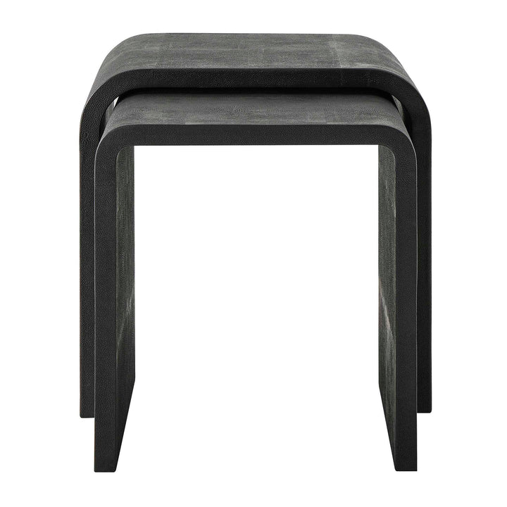 INTERPOSE SHAGREEN NESTING SIDE TABLES