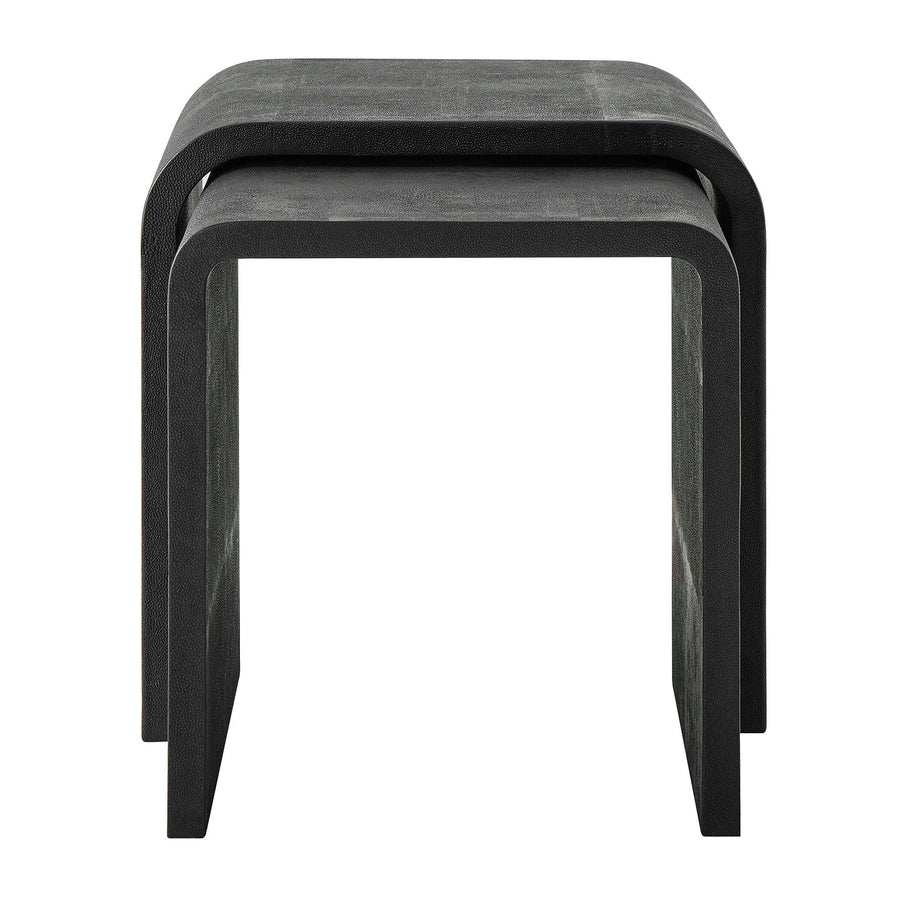 INTERPOSE SHAGREEN NESTING SIDE TABLES