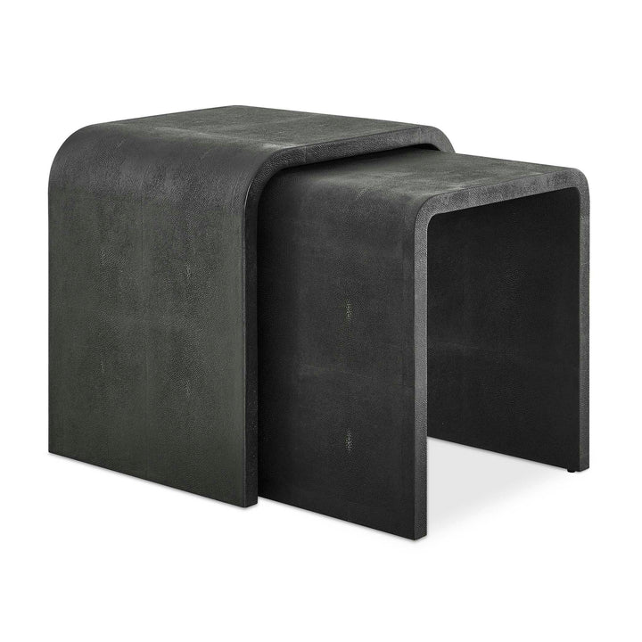 INTERPOSE SHAGREEN NESTING SIDE TABLES