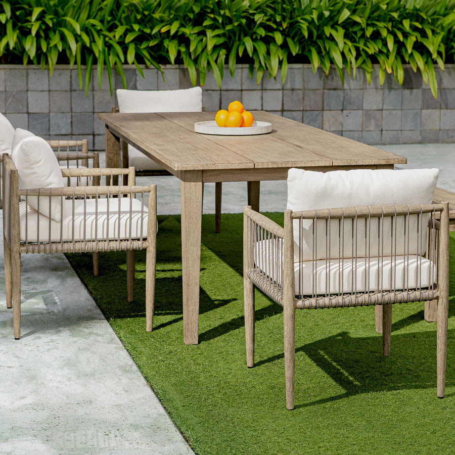 FORSYTH WEATHERED GRAY OUTDOOR DINING TABLE