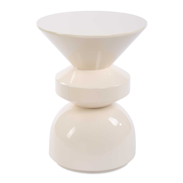 LYFORD CREAM LACQUER ACCENT TABLE