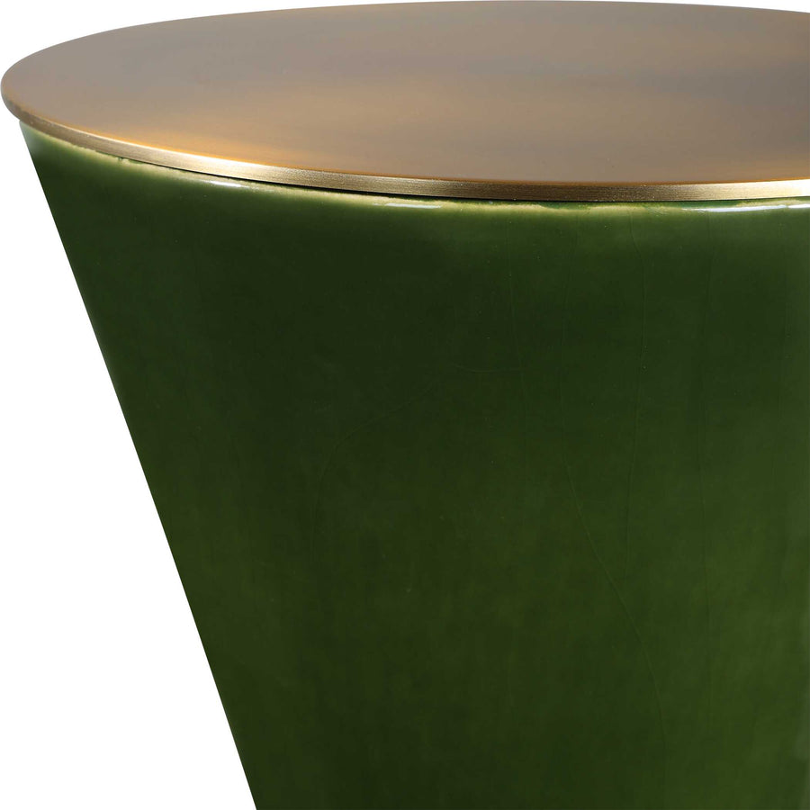 RONDE JADE CERAMIC ACCENT TABLE