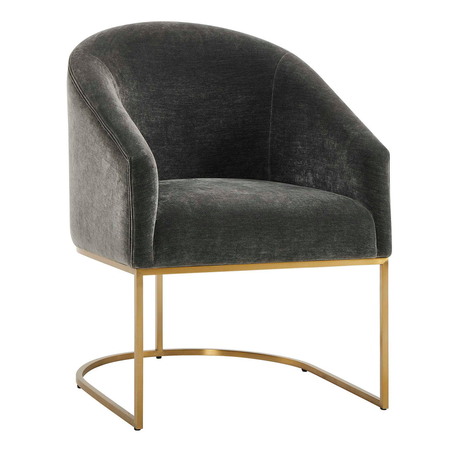 HANNI CHARCOAL VELVET DINING CHAIR