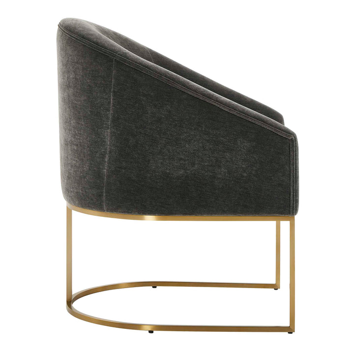 HANNI CHARCOAL VELVET DINING CHAIR