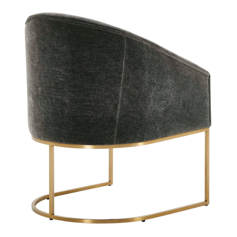HANNI CHARCOAL VELVET DINING CHAIR