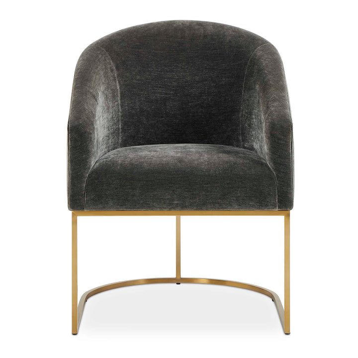 HANNI CHARCOAL VELVET DINING CHAIR