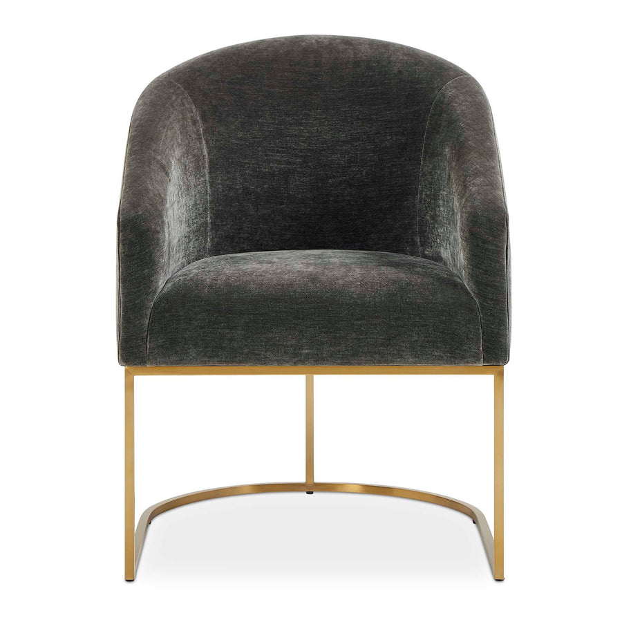 HANNI CHARCOAL VELVET DINING CHAIR