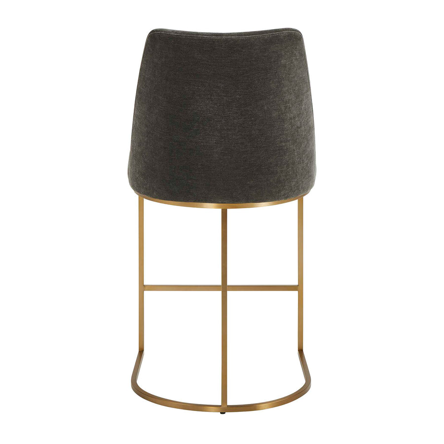 HANNI CHARCOAL VELVET COUNTER STOOL