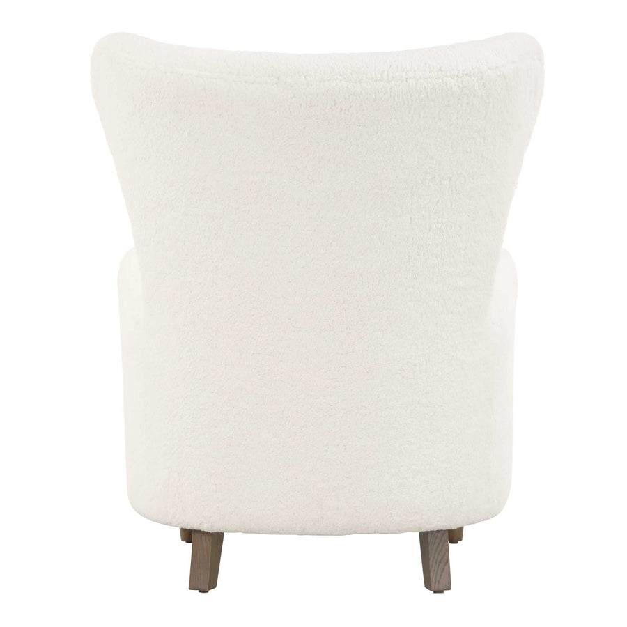 INGEL WHITE SHEARLING WINGBACK CHAIR