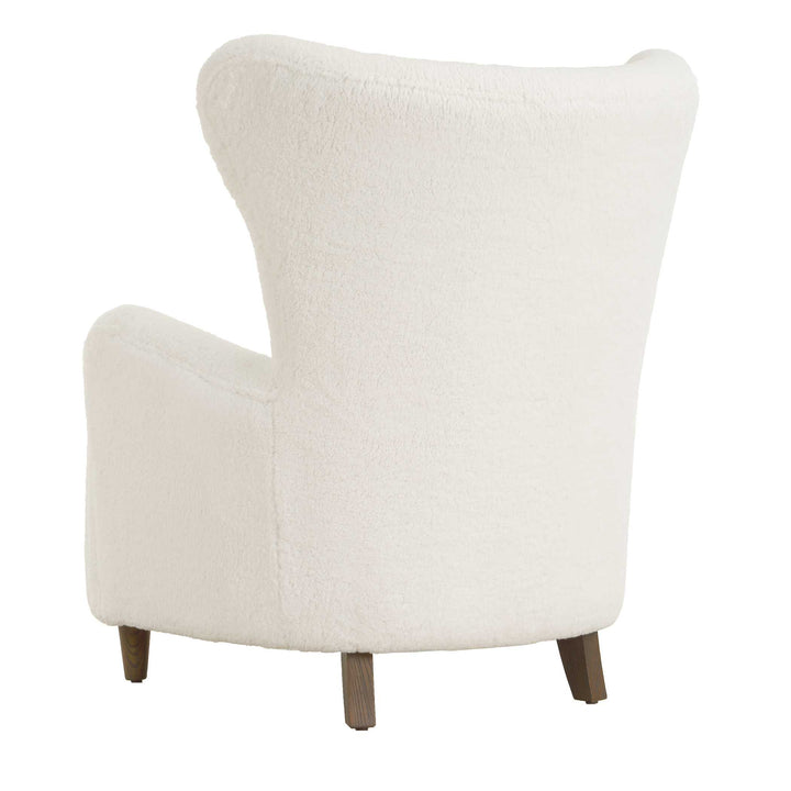 INGEL WHITE SHEARLING WINGBACK CHAIR