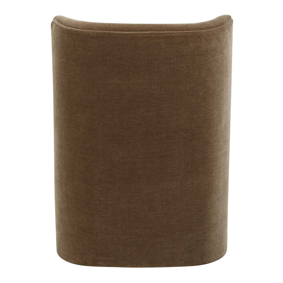 TRUFFLE DISTRESSED VELVET DINING CHAIR
