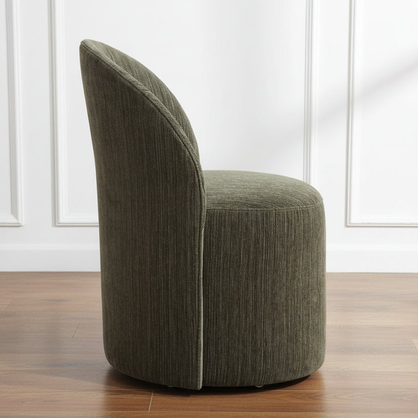 ROLL WITH IT DINING CHAIR: HERB GREEN CHENILLE