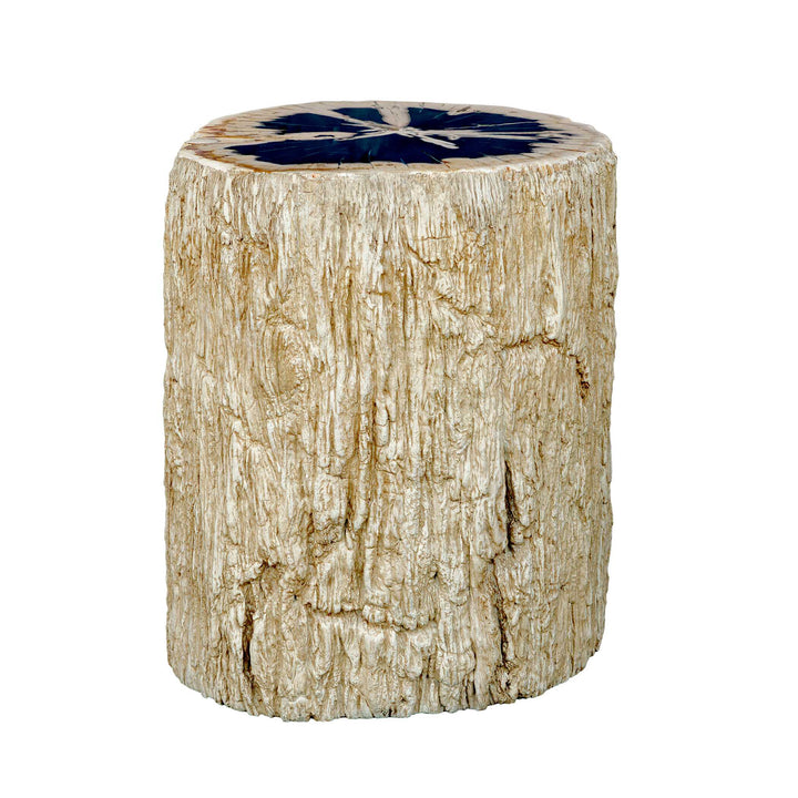 Wooden stool on a white background