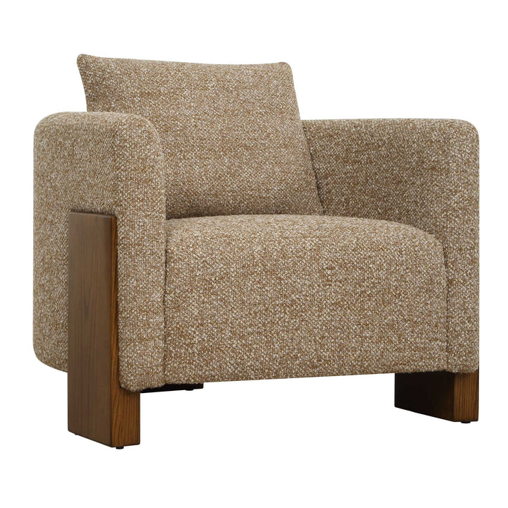HALLIGAN AMBER BOUCLE UPHOLSTERED ARM CHAIR