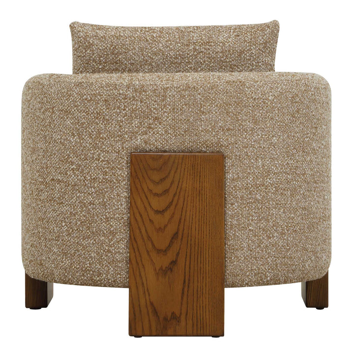 HALLIGAN AMBER BOUCLE UPHOLSTERED ARM CHAIR