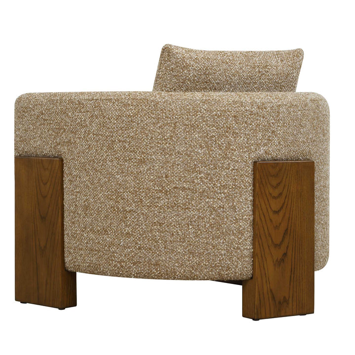 HALLIGAN AMBER BOUCLE UPHOLSTERED ARM CHAIR