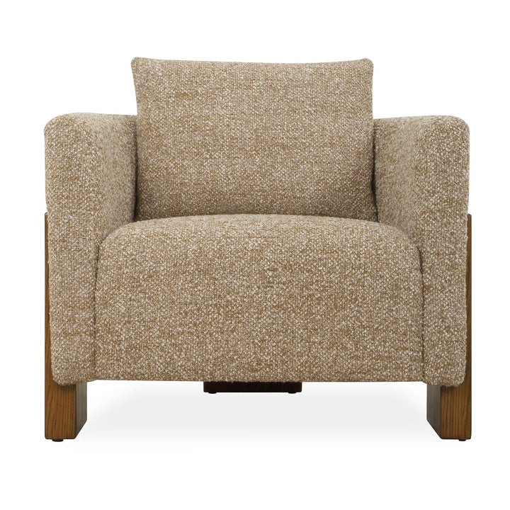 HALLIGAN AMBER BOUCLE UPHOLSTERED ARM CHAIR