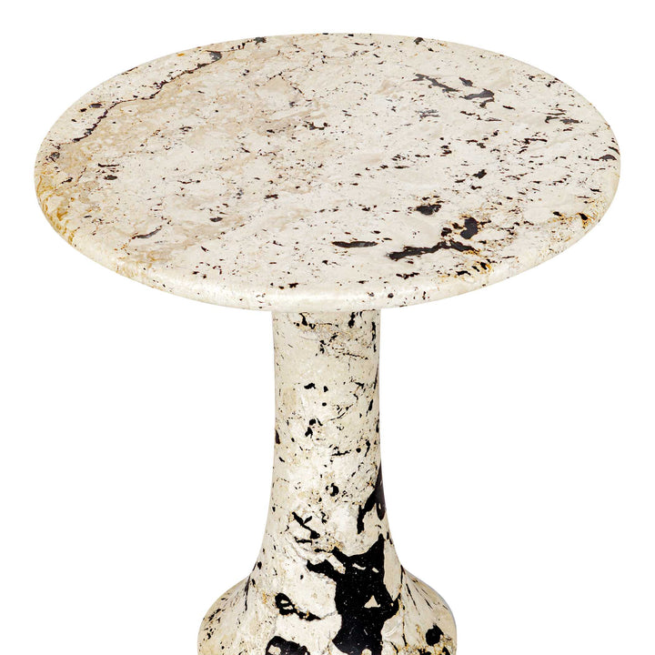 CADAS LIMESTONE & RESIN SIDE TABLE