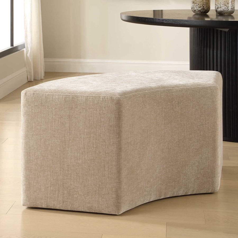 KHAI CURVED VELVET DINING BENCH