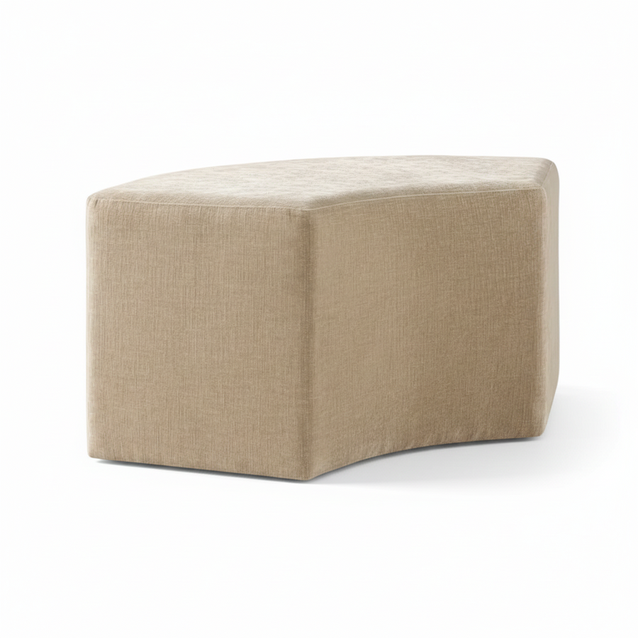 KHAI CURVED VELVET DINING BENCH