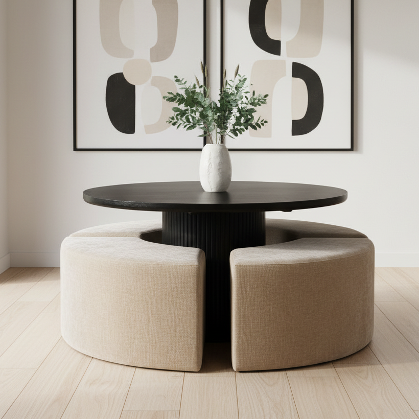 KHAI CURVED VELVET DINING BENCH