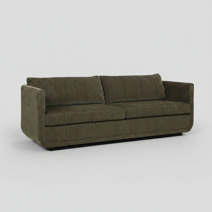 ABOUND MOSS GREEN CHENILLE UPHOLSTERED SOFA