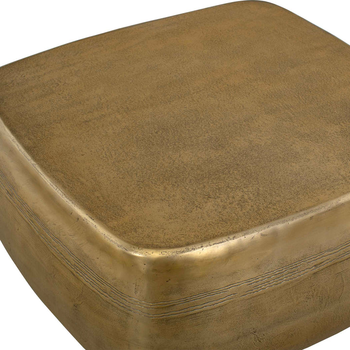 SAGUARO AGED BRASS ALUMINUM COFFEE TABLE