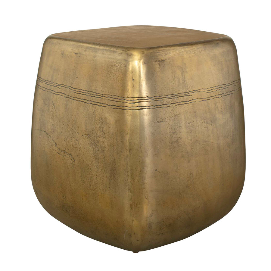 SAGUARO AGED BRASS ALUMINUM SIDE TABLE