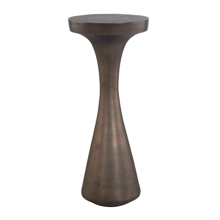 MIKO INDOOR-OUTDOOR BRONZE DRINK TABLE