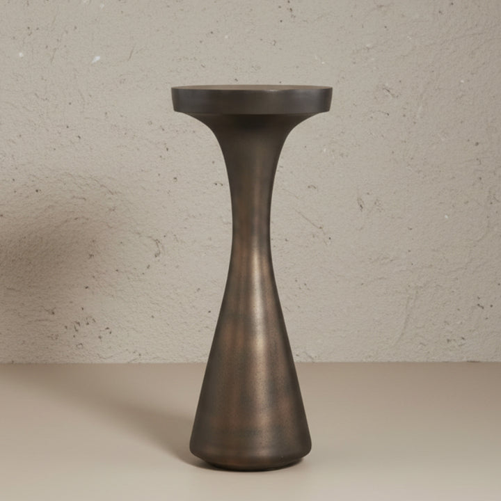 MIKO INDOOR-OUTDOOR BRONZE DRINK TABLE