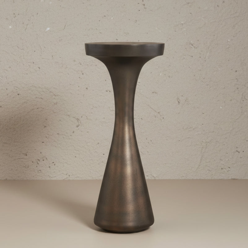 MIKO INDOOR-OUTDOOR BRONZE DRINK TABLE